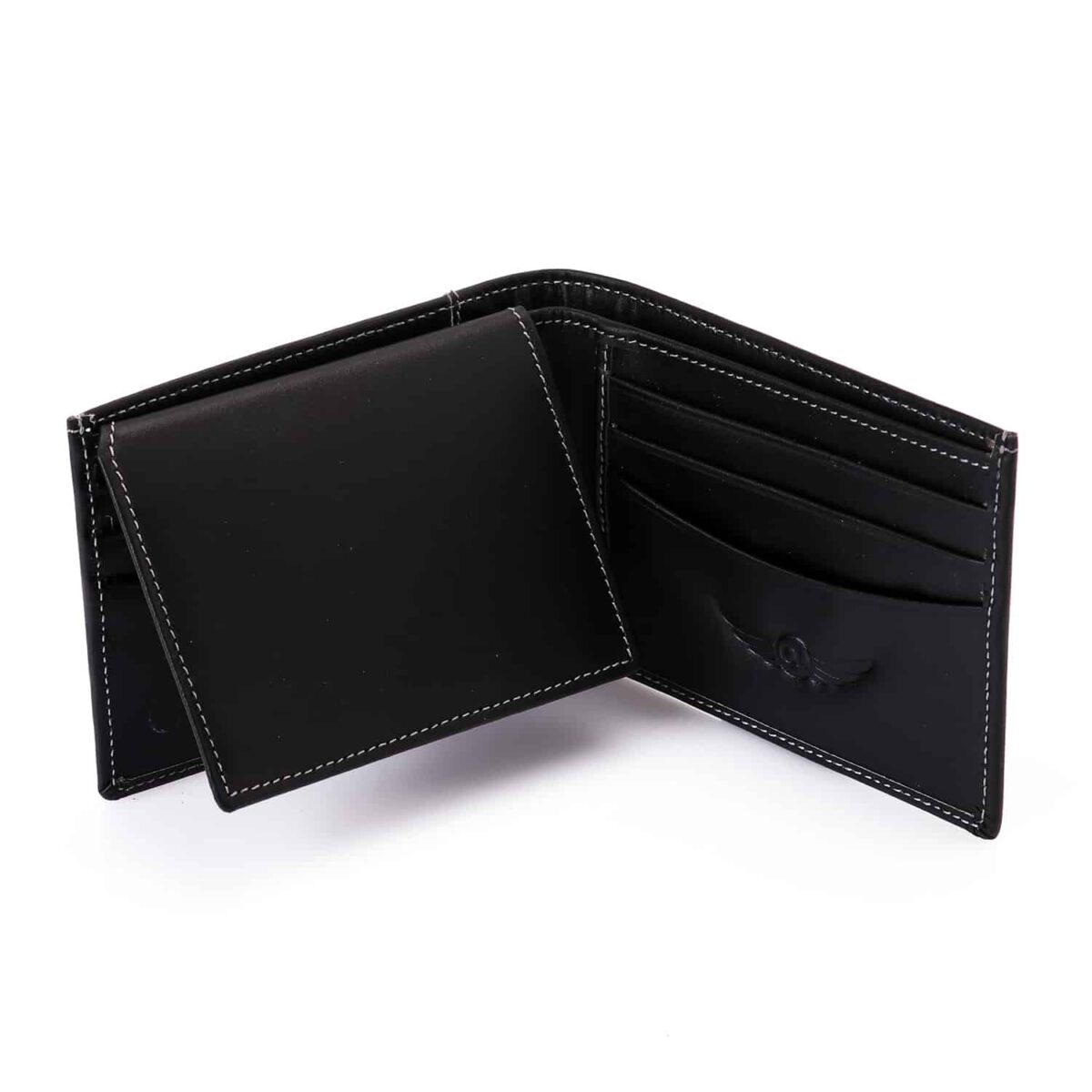 Genuine Leather Tri-Fold Wallet, Window ID Slot - RFID Blocking Technology - Image 3