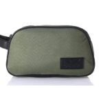 Canvas and Leather Clutch Handbag – Mobile Phone Safety Pocket