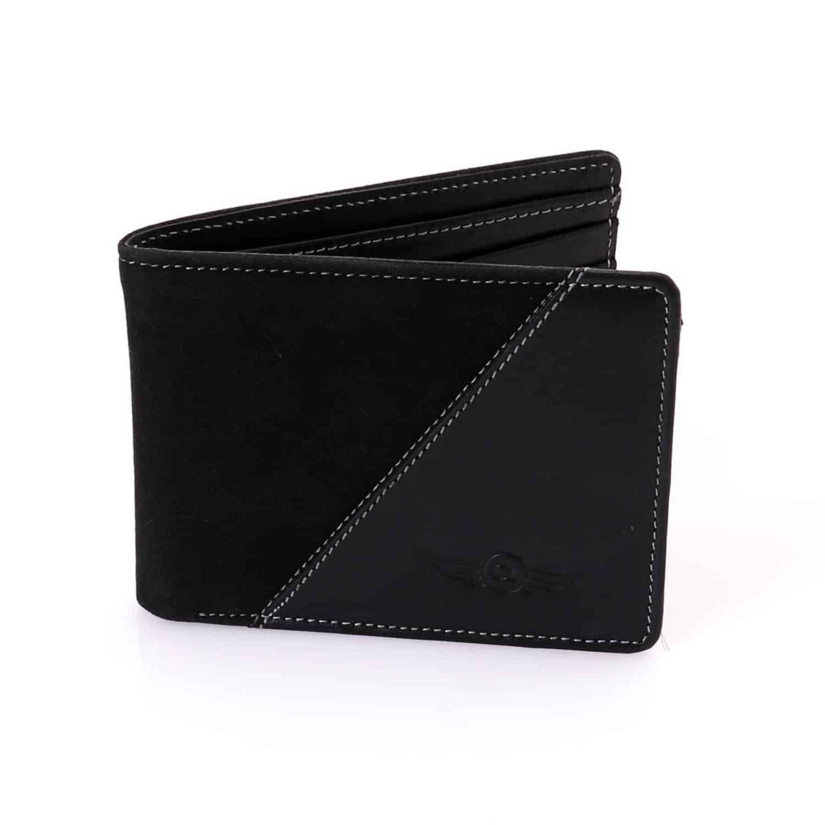 CROSSLAND Genuine Leather Wallet Bi-Fold Black RFID
