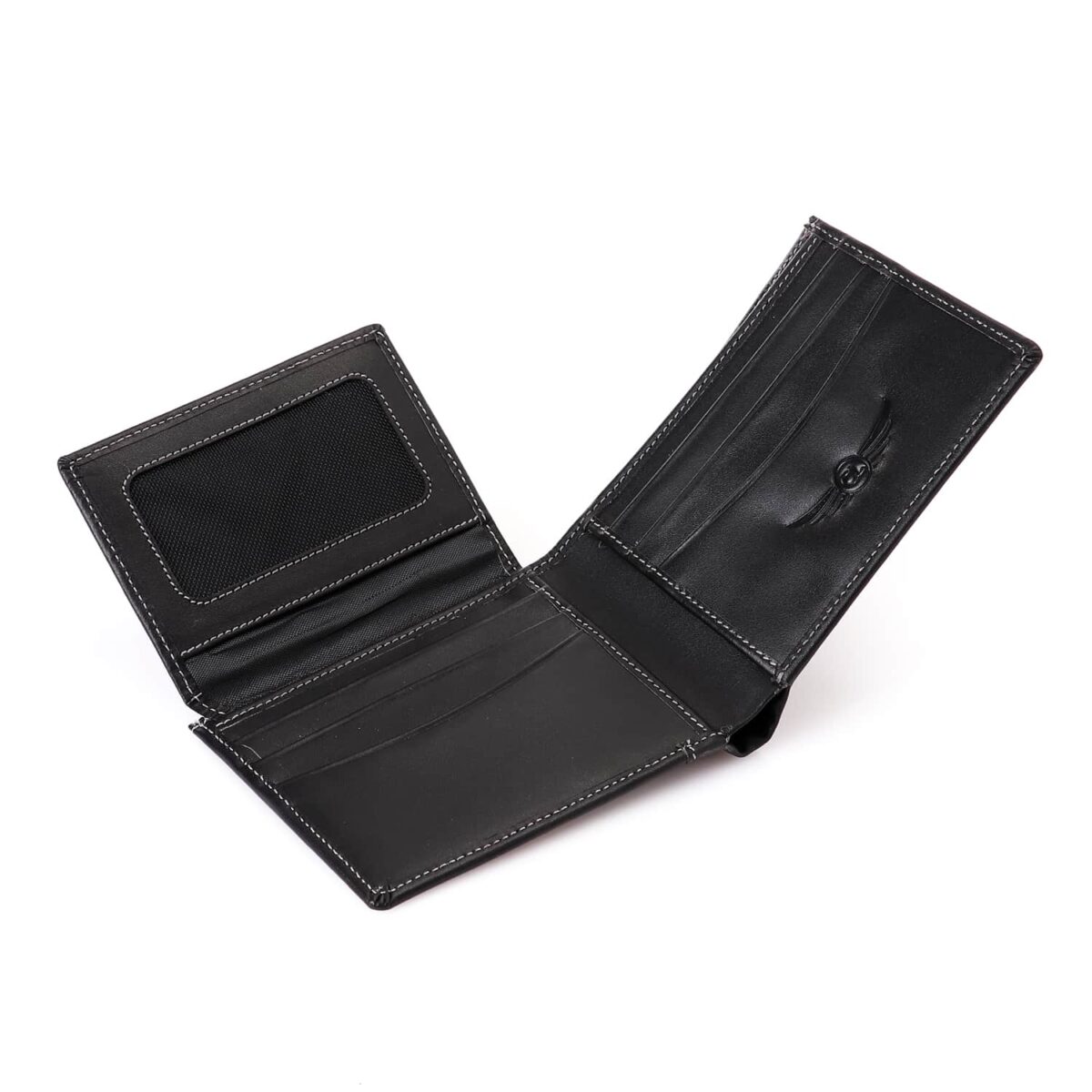 Genuine Leather Tri-Fold Wallet, Window ID Slot - RFID Blocking Technology - Image 4