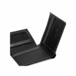 Genuine Leather Tri-Fold Wallet, Window ID Slot - RFID Blocking Technology- Grey - Image 7