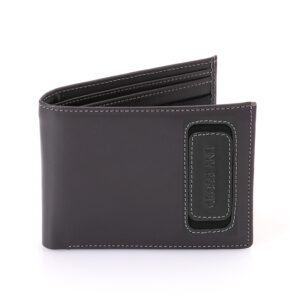 Trifold Men Genuin Leather Wallet Grey