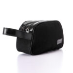 Canvas and Leather Clutch Handbag – Mobile Phone Safety Pocket
