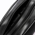 Canvas and Leather Clutch Handbag – Mobile Phone Safety Pocket - Image 3
