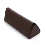 Eyewear Folding Slim Case , Velvet Lining – Chocolate brown