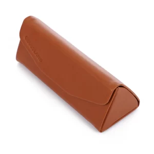 Eyewear Folding Slim Case , Velvet Lining – Havana