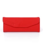 Eyewear Folding Slim Case , Velvet Lining – Red - Image 5