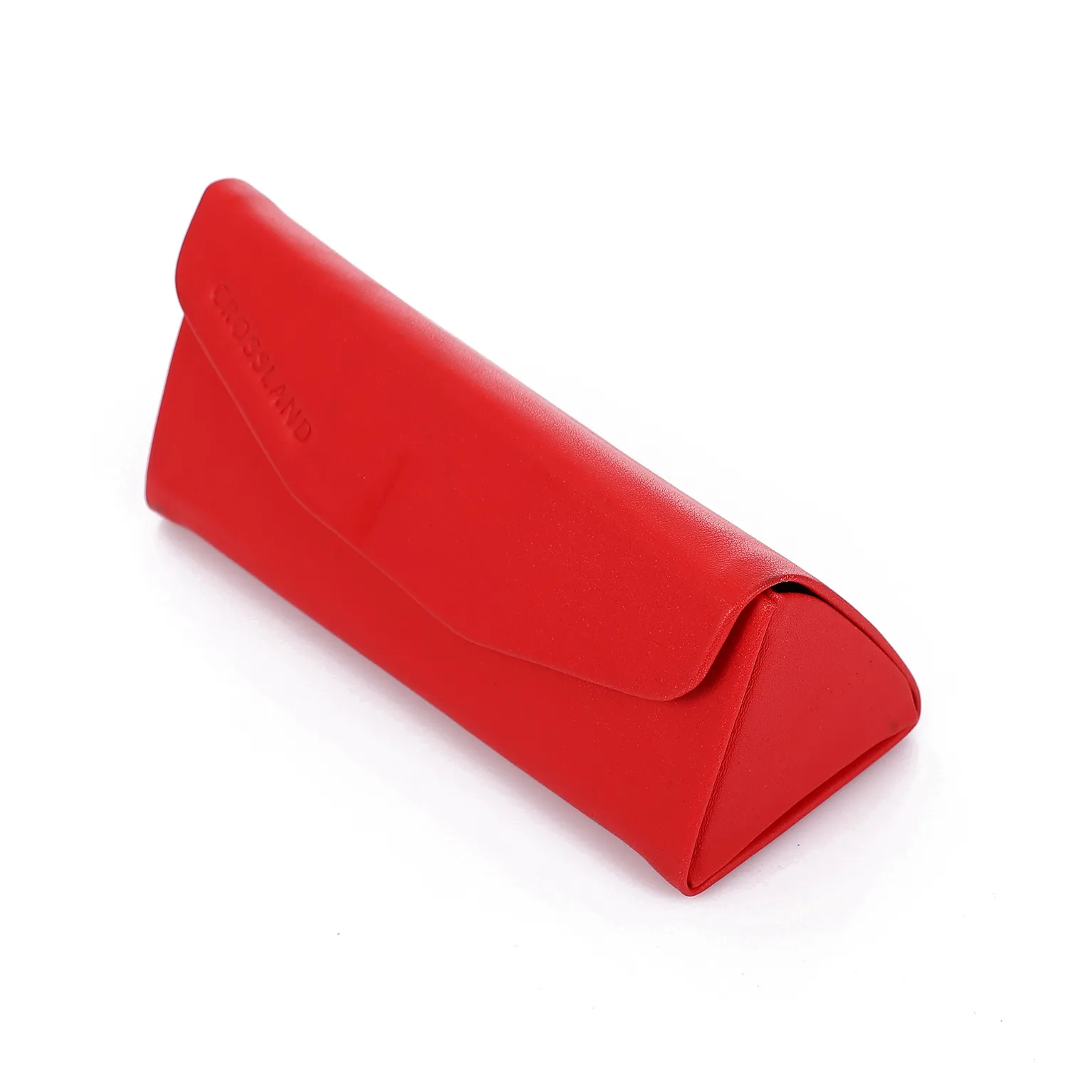 EWC-100-Red -V2 Eyewear Folding Slim Case , Velvet Lining – Red - Image 1