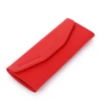 Eyewear Folding Slim Case , Velvet Lining – Red - Image 3
