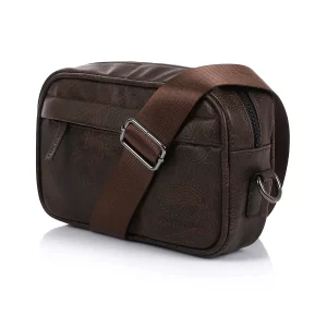 Genuine Leather Handbag Crossbody For Men - Adjusted Hand Strap