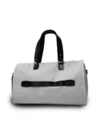 Premium Folding Duffel – Linen & Leather Travel Bag with Suit & Shoe Compartments - Image 2