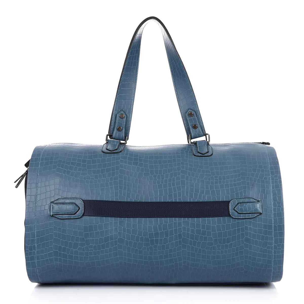 Premium Folding Duffel Bag Crocodile Leather, Cabin Size with Suit and Shoe Compartments - Image 8