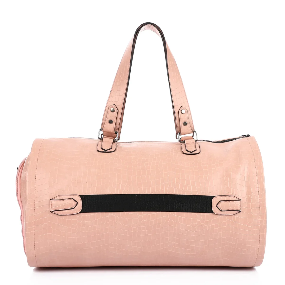 Premium Folding Duffel Bag Crocodile Leather, Cabin Size with Suit and Shoe Compartments - Image 9