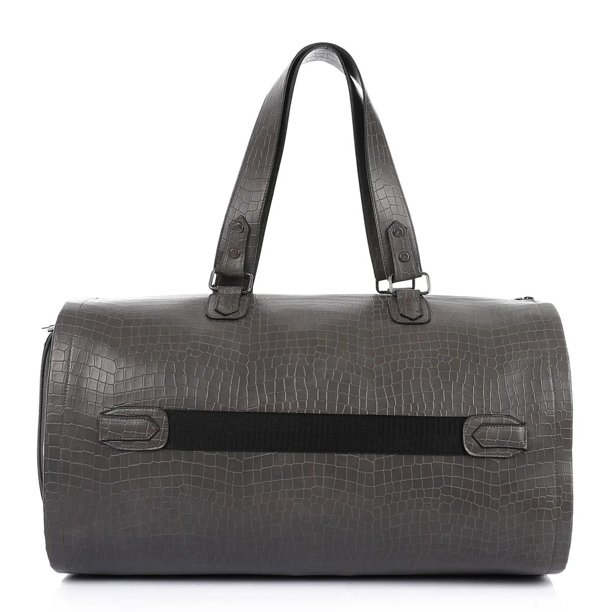 Premium Folding Duffel Bag Crocodile Leather, Cabin Size with Suit and Shoe Compartments - Image 9