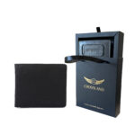 Faux PU Leather Bi-Fold  Wallet - Slim Compact Design- Black