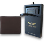 Faux PU Leather Bi-Fold  Wallet - Slim Compact Design- Brown