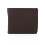 Faux PU Leather Bi-Fold  Wallet - Slim Compact Design- Brown - Image 2