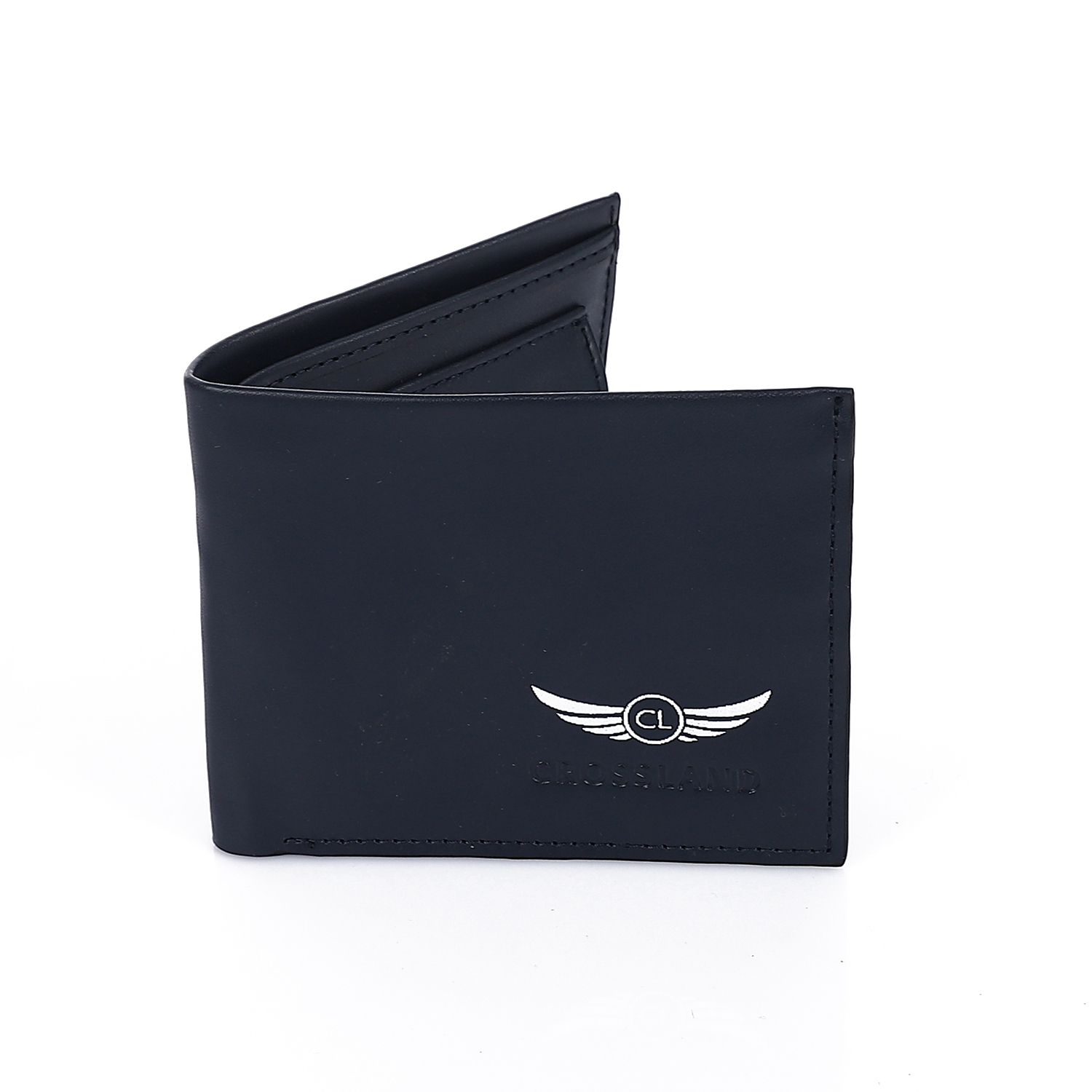 GLW-120-Blue-V1 Genuine Leather Slim Bifold Wallet for Men, 6 ID Slots, RFID Blocking Technology - Image 1