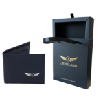 Genuine Leather Slim Bifold Wallet for Men, 3 ID Slots and Coin Pocket
