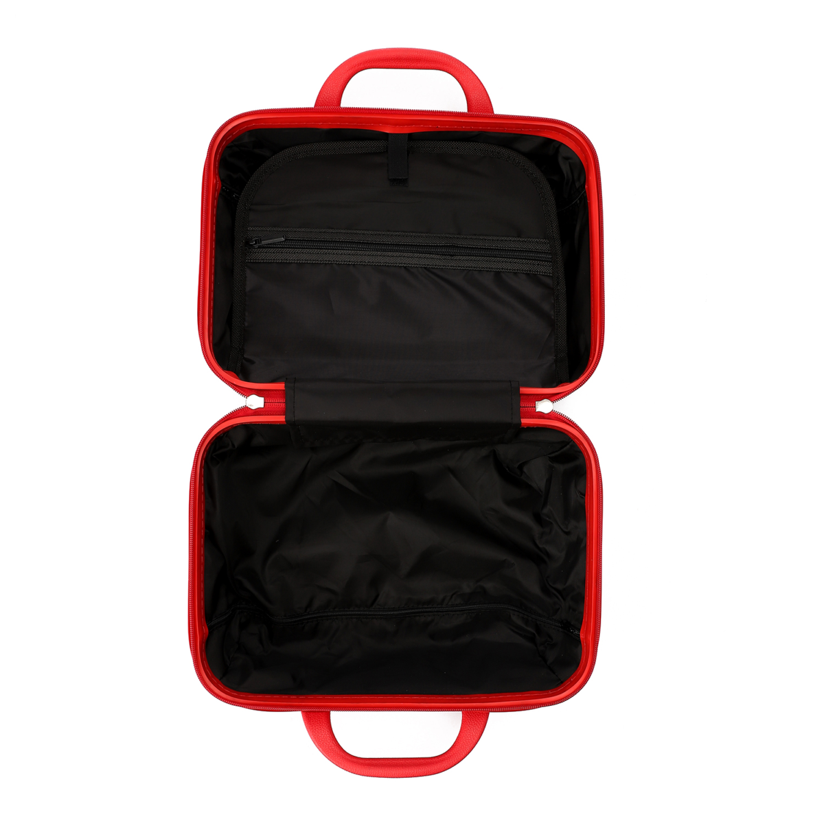 CROSSLAND Makeup Bag 14 Inch Black Red Unbreakable