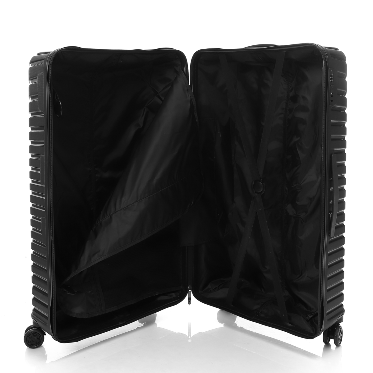 CROSSLAND Unbreakable Polyproline 32 Inch Trolley Luggage Black 