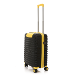 CROSSLAND 22 Inch Black Yellow Cabin Luggage