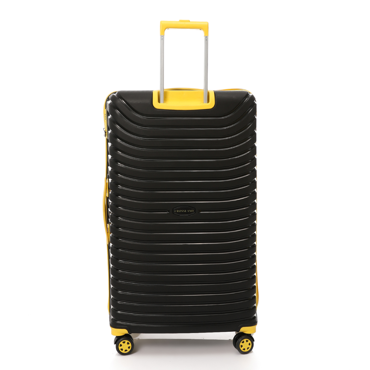 CROSSLAND Unbreakable Polyproline 32 Inch Trolley Luggage Black Yellow