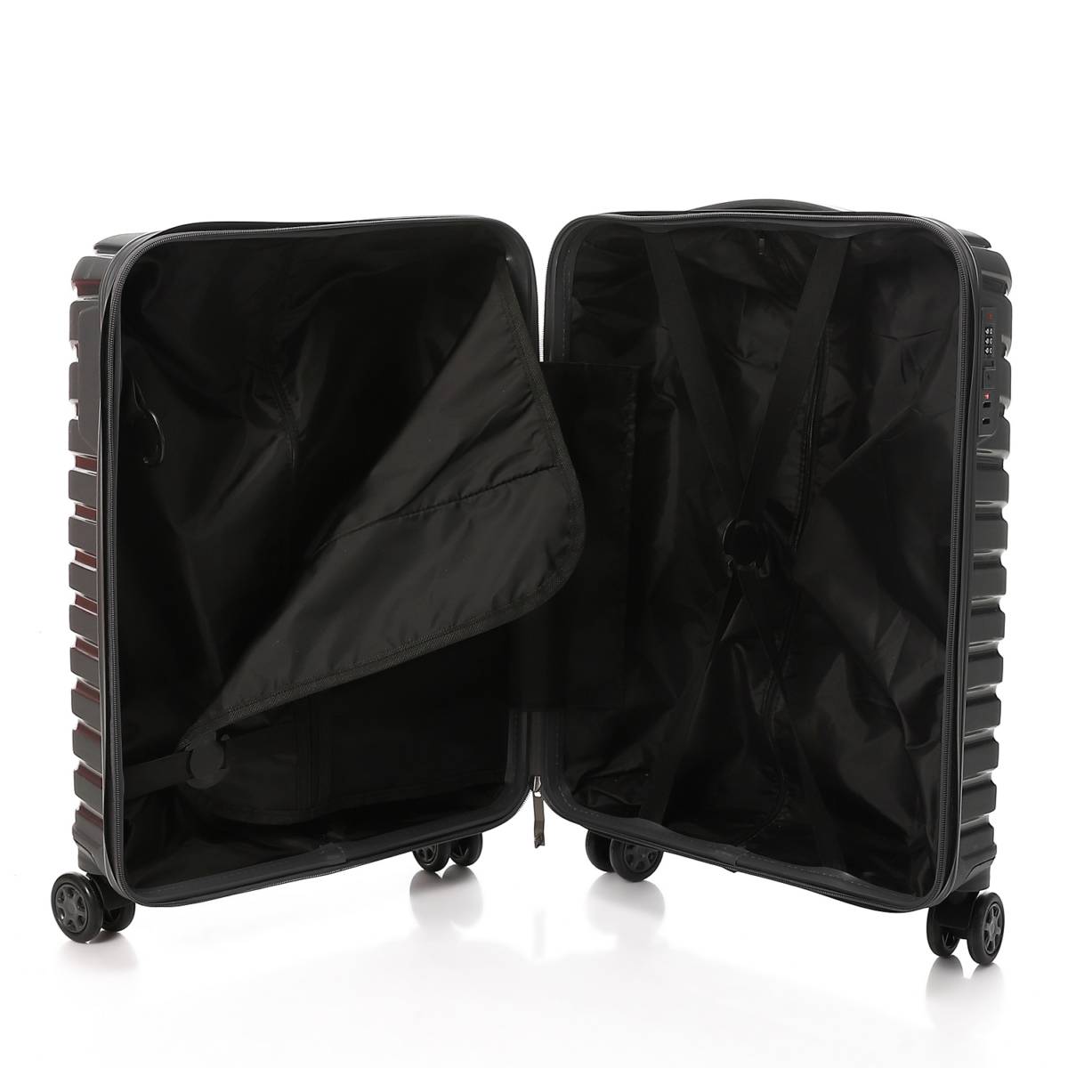 CROSSLAND Unbreakable Polyproline 22 Inch Cabin Size Trolley Luggage Grey