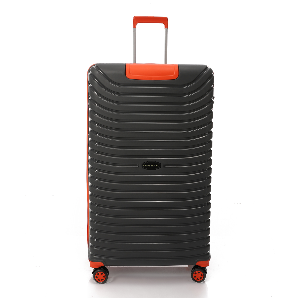 CROSSLAND Unbreakable Polyproline 32 Inch Trolley Luggage Grey - Orange