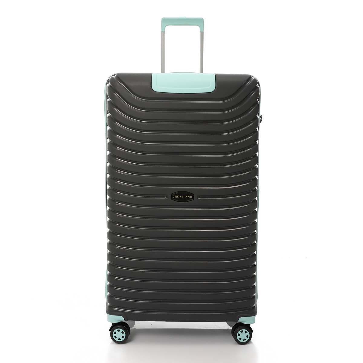 CROSSLAND Unbreakable Polyproplin 32 Inch Trolley Luggage Grey - Turquoise