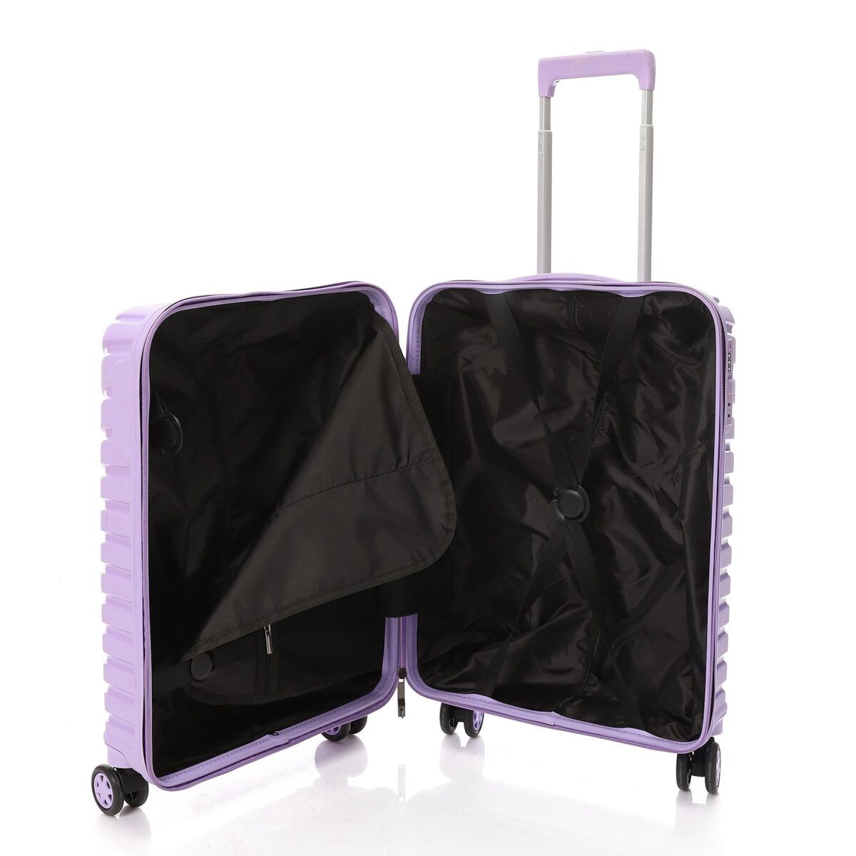 CROSSLAND Unbreakable Polyproplin 22 Inch Cabin Size Trolley Luggage Purple