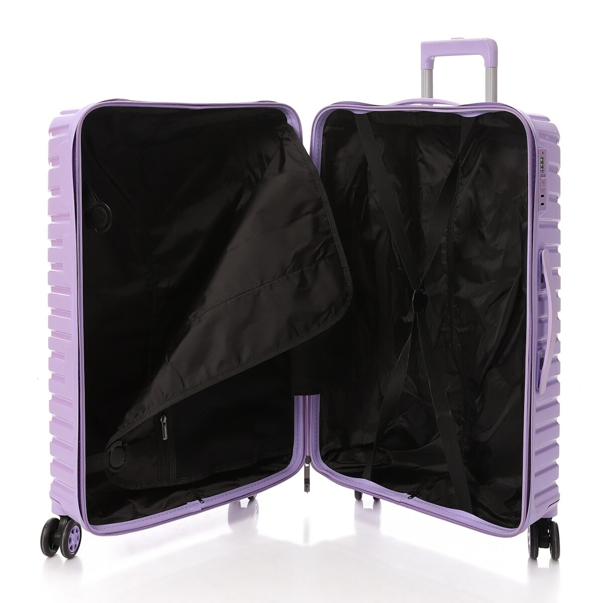 CROSSLAND Unbreakable Polyproplin 32 Inch Trolley Luggage Purple