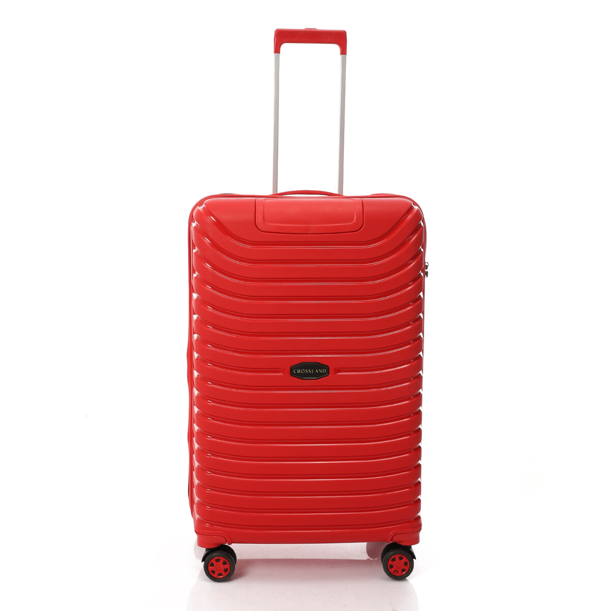 CROSSLAND Unbreakable Polyproplin 26 Inch Trolley Luggage Red