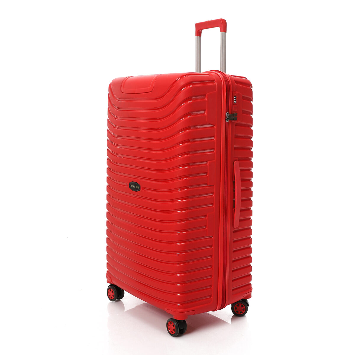 CROSSLAND Unbreakable Polyproplin 32 Inch Trolley Luggage Red