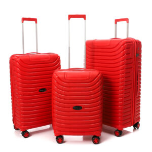 CROSSLAND Full Set Suitcase Set” – TSA Lock, Lightweight Hard Shell – Red
