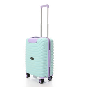 CROSSLAND Cabin Size Suitcase 22” – TSA Lock, Lightweight Hard Shell – Turquoise - Purple