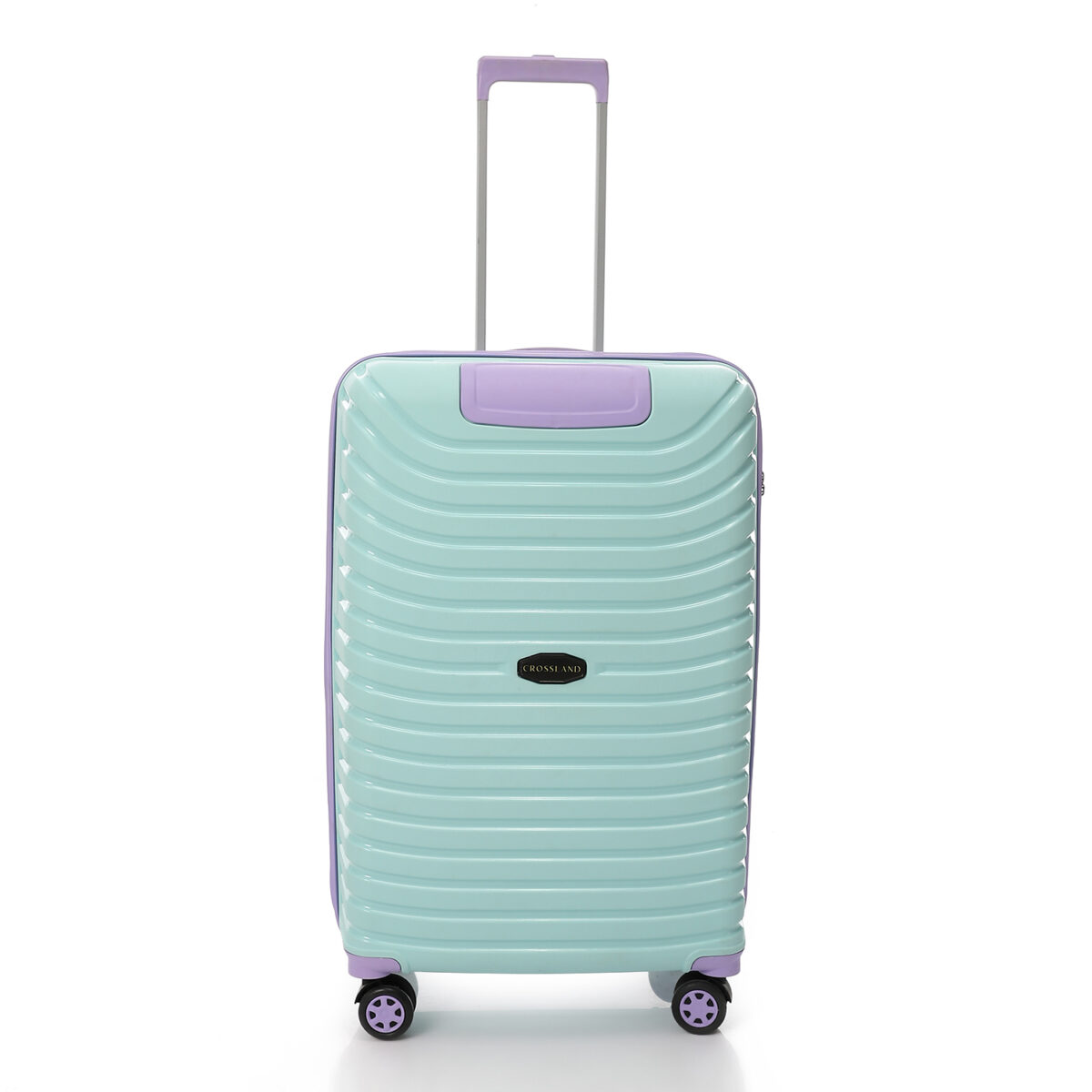 CROSSLAND Unbreakable Polyproplin 26 Inch Trolley Luggage Turquoise