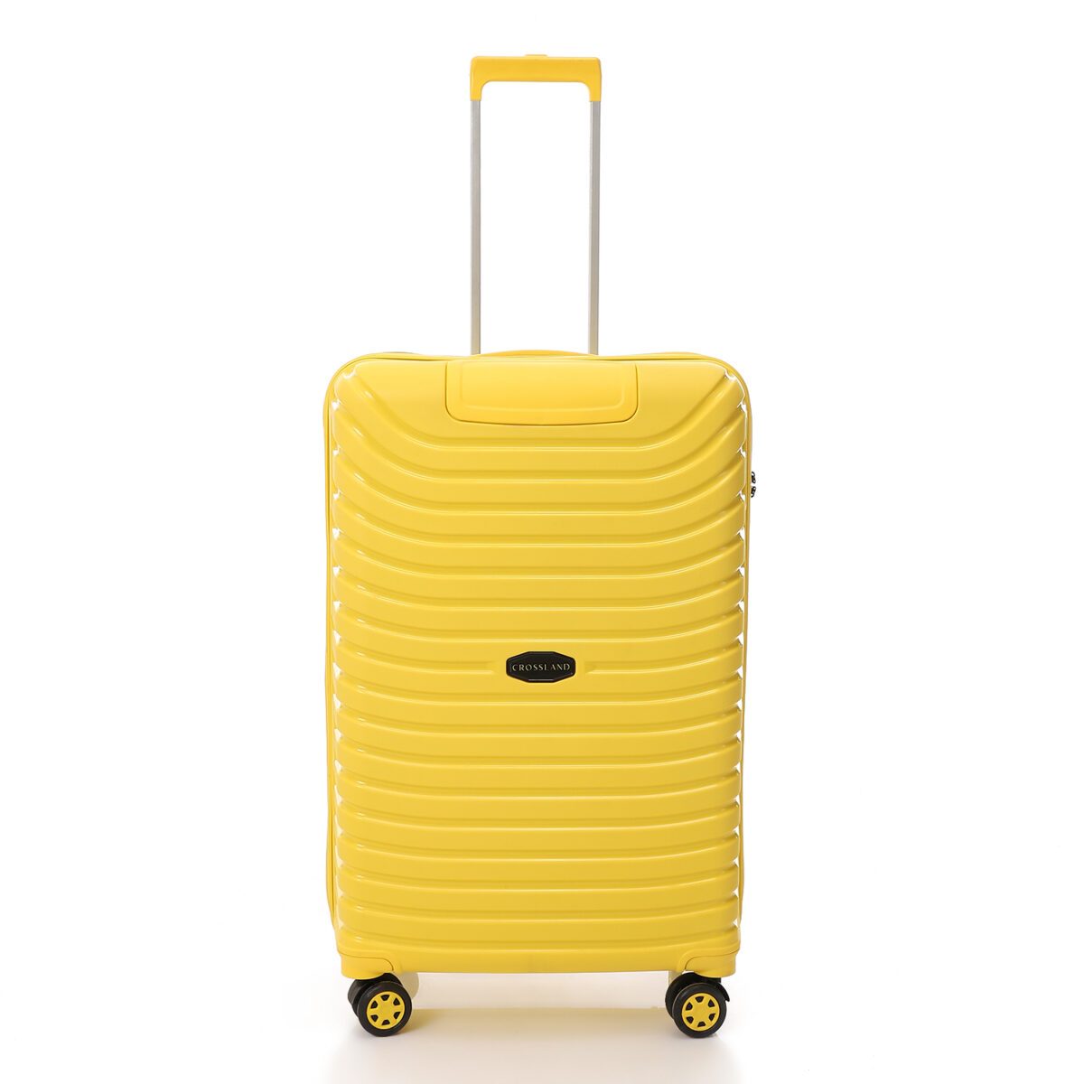 CROSSLAND Unbreakable Polyproplin 26 Inch Trolley Luggage Yellow