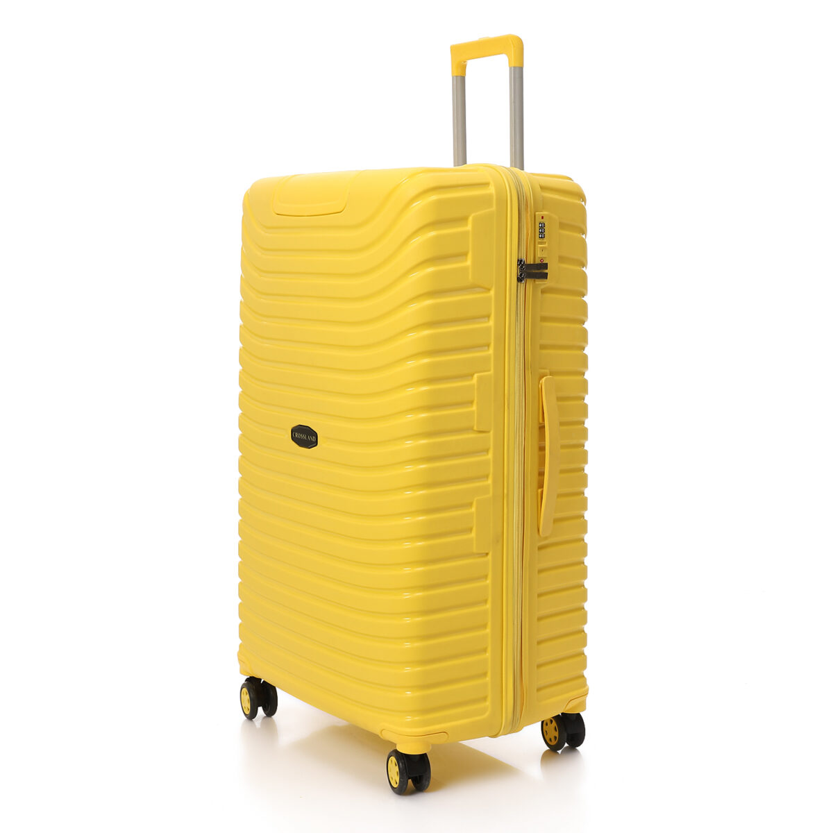 CROSSLAND Unbreakable Polyproplin 32 Inch Trolley Luggage Yellow