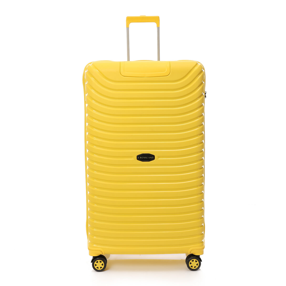 CROSSLAND Unbreakable Polyproplin 32 Inch Trolley Luggage Yellow