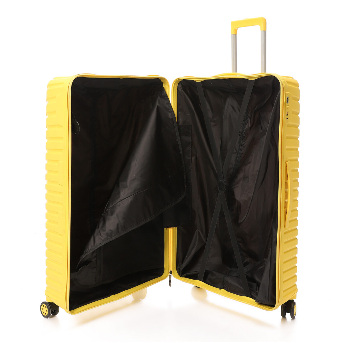 CROSSLAND Unbreakable Polyproplin 32 Inch Trolley Luggage Yellow