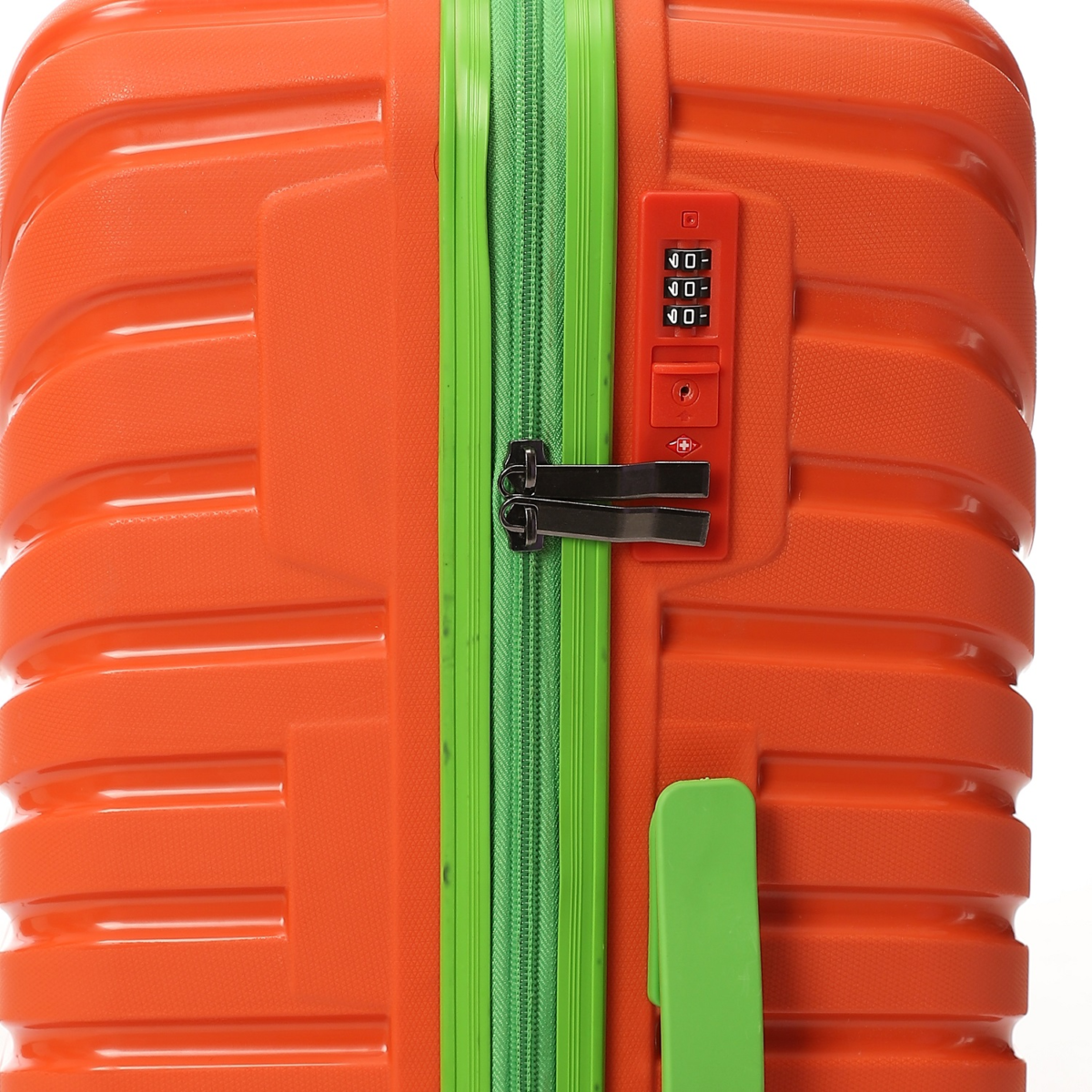CROSSLAND Unbreakable Polyproplin Trolley Luggage Lock Orange Green