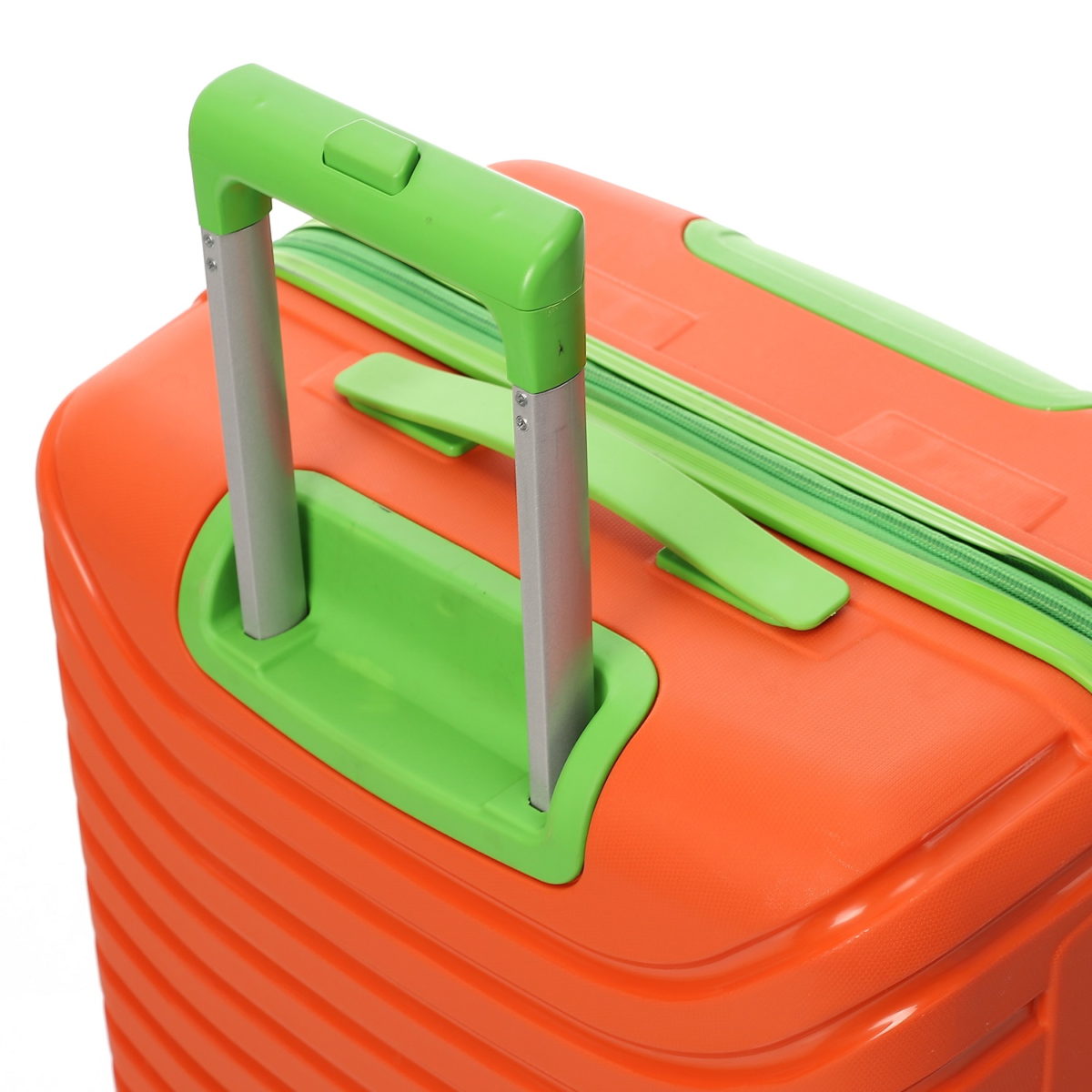 CROSSLAND Unbreakable Polyproplin Trolley Luggage Handle Orange Green