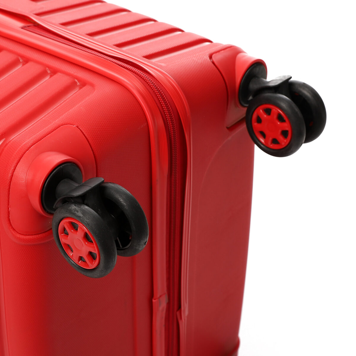 CROSSLAND Unbreakable Polyproplin Trolley Luggage Wheels Red