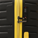 CROSSLAND 22 Inch Black Yellow Cabin Luggage