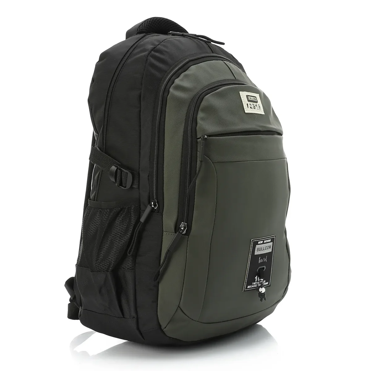 CROSSLAND Waterproof Olive Laptop Backpack Safety Pocket