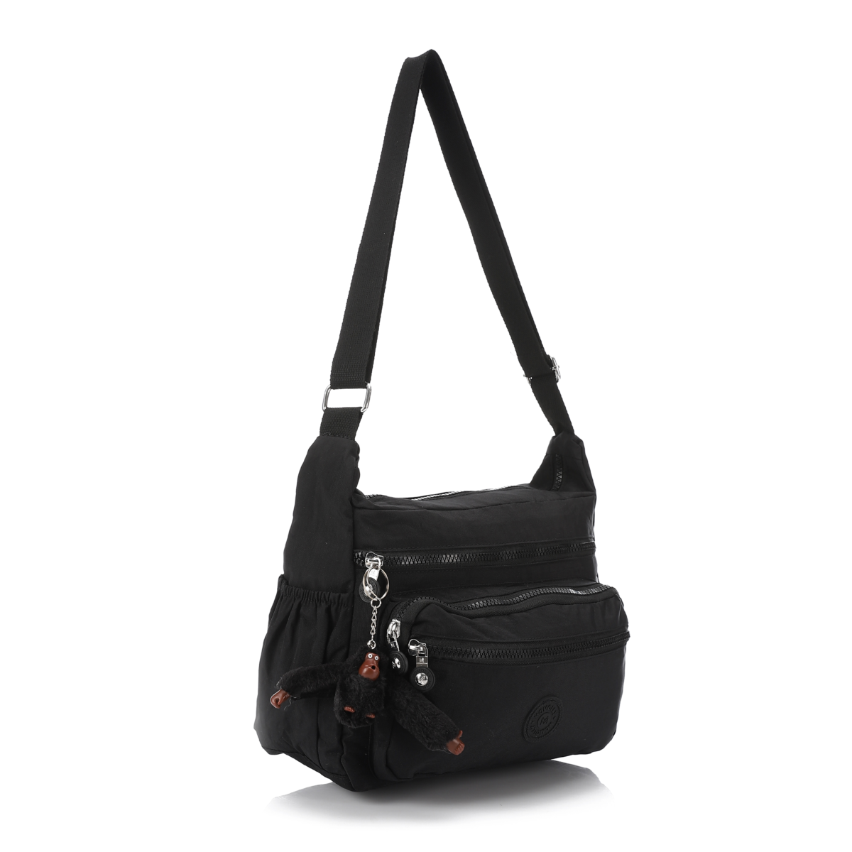 Black Canvas Crossbody and Shoulder Bag ,Waterproof – Multi Compartment - Image 4