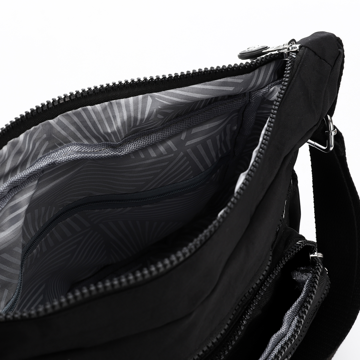 Black Canvas Crossbody and Shoulder Bag ,Waterproof – Multi Compartment - Image 5