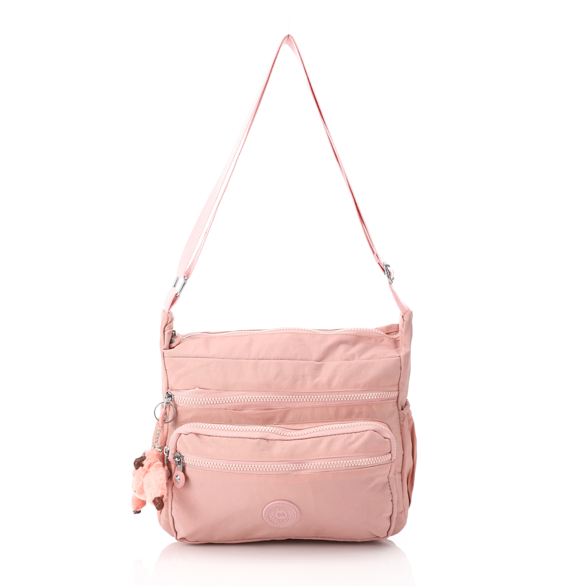 Pink Canvas Crossbody and Shoulder Bag ,Waterproof – Multi Compartment - Image 4