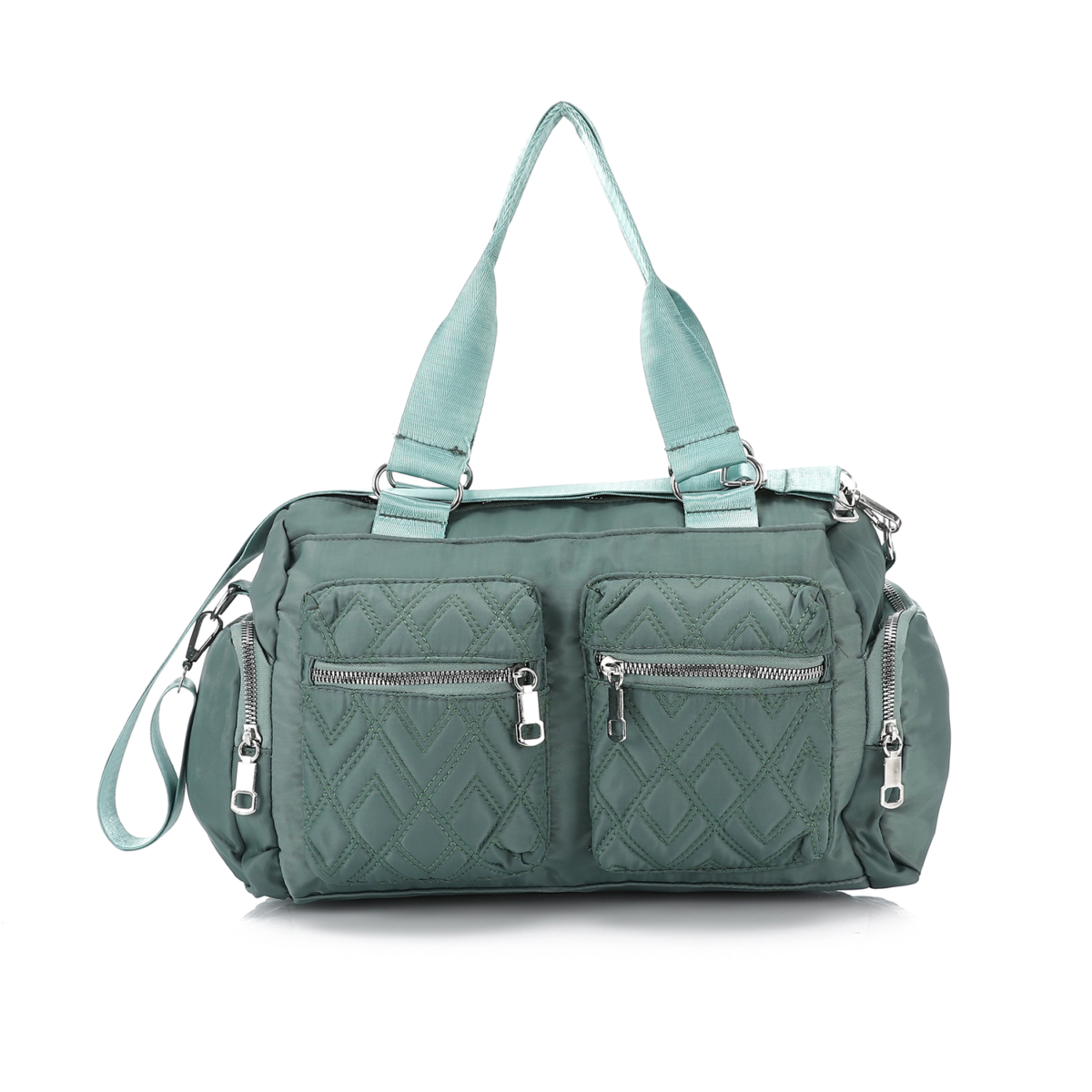 Green Capitone Crossbody and Shoulder Bag ,Waterproof – Multi Compartment - Image 2